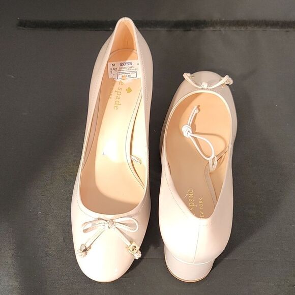 BRAND NEW KATE SPADE NEW YORK WOMEN'S BEV  BOW PATENT LEATHER BLOCK HEEL - Picture 4 of 13